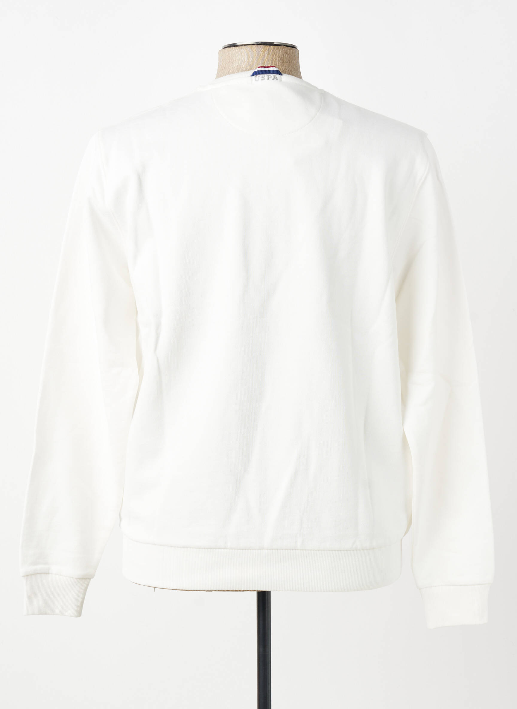 Sweat-shirt broderie manches longues blanc U.S. POLO ASSN homme