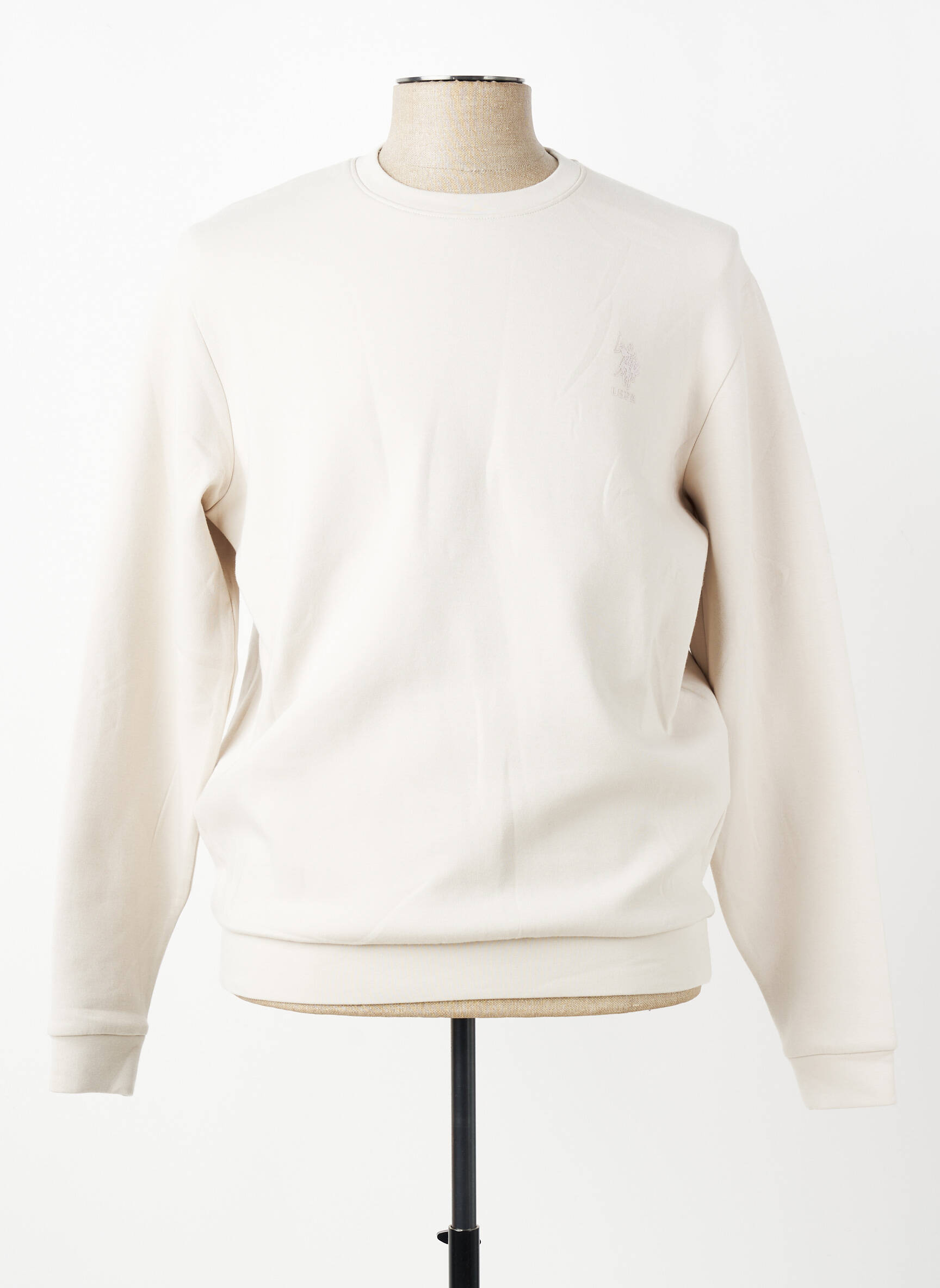 Sweat-shirt stretch manches longues beige U.S. POLO ASSN homme