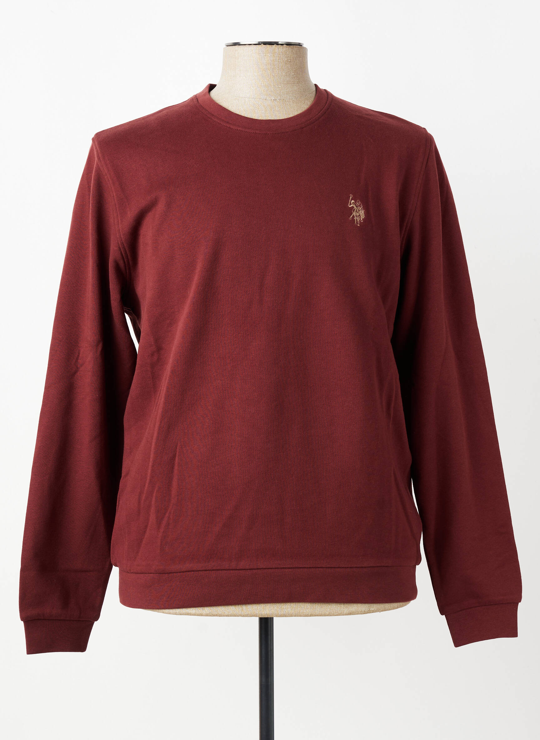 Sweat-shirt broderie manches longues marron U.S. POLO ASSN homme