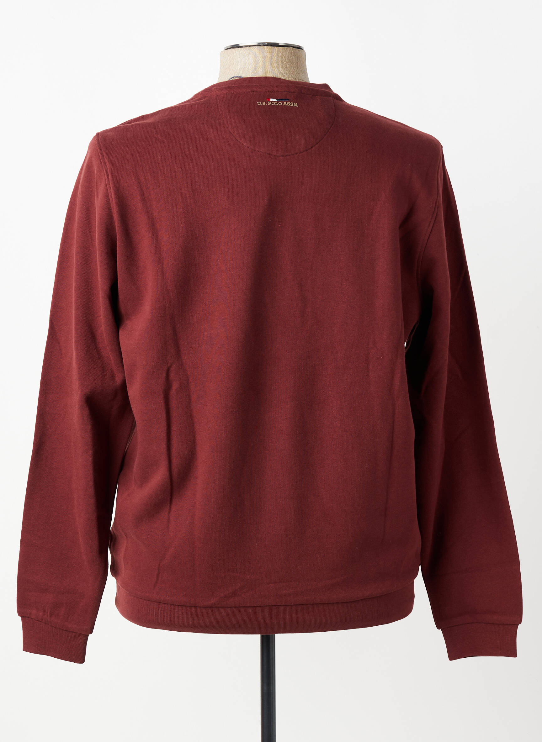 Sweat-shirt broderie manches longues marron U.S. POLO ASSN homme