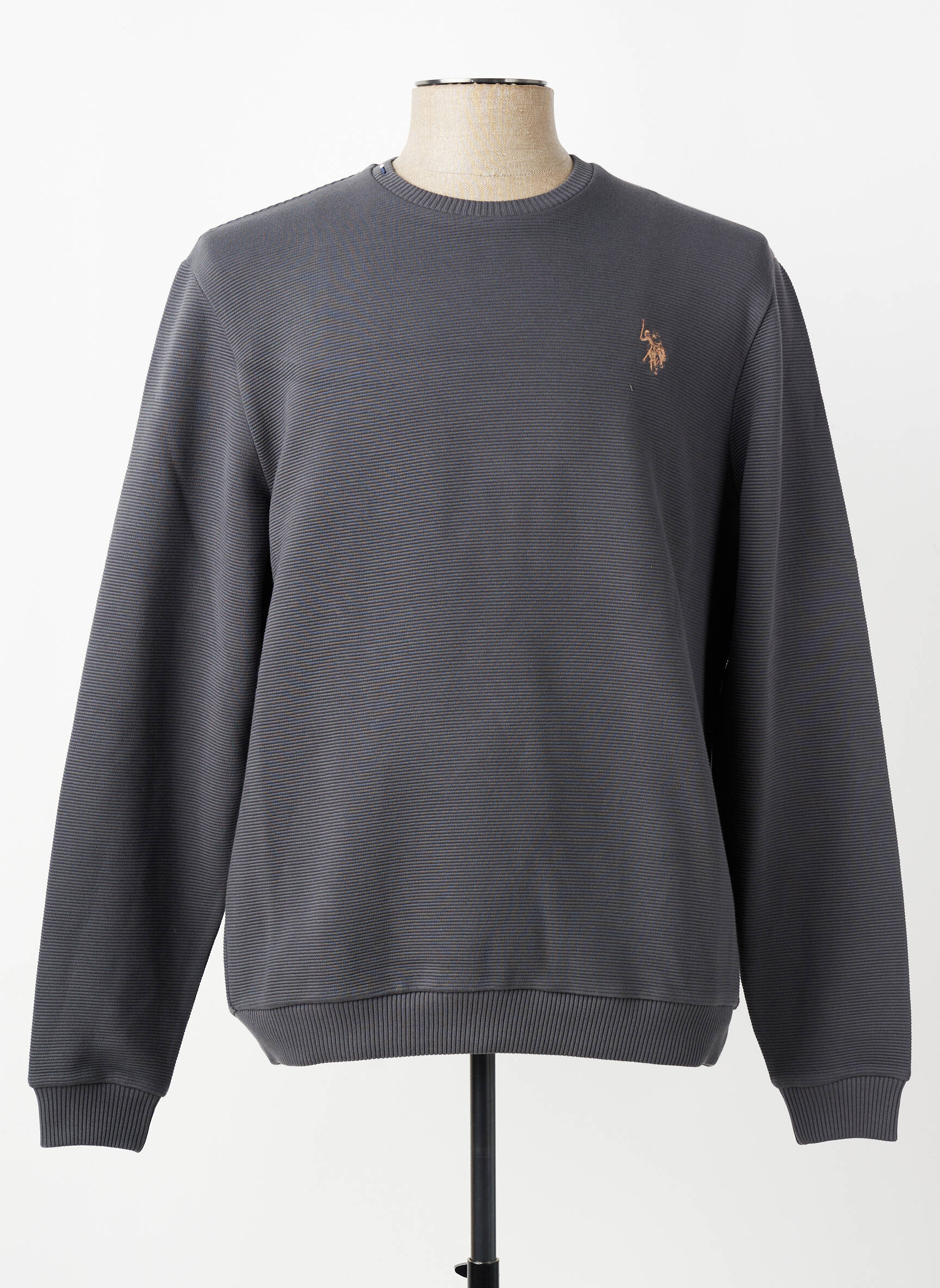 Sweat-shirt stretch manches longues gris U.S. POLO ASSN homme
