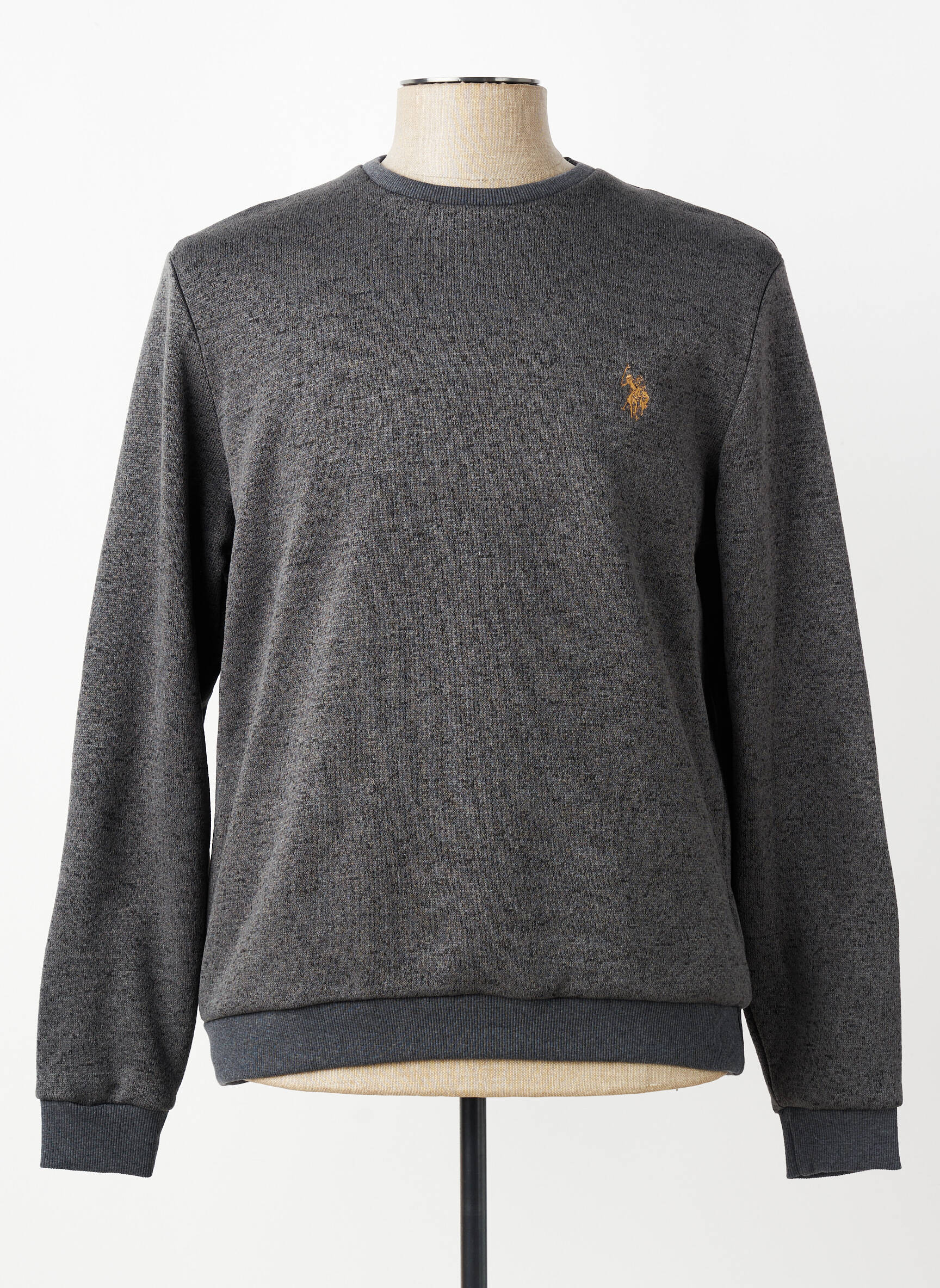 Sweat-shirt manches longues manches longues gris U.S. POLO ASSN homme