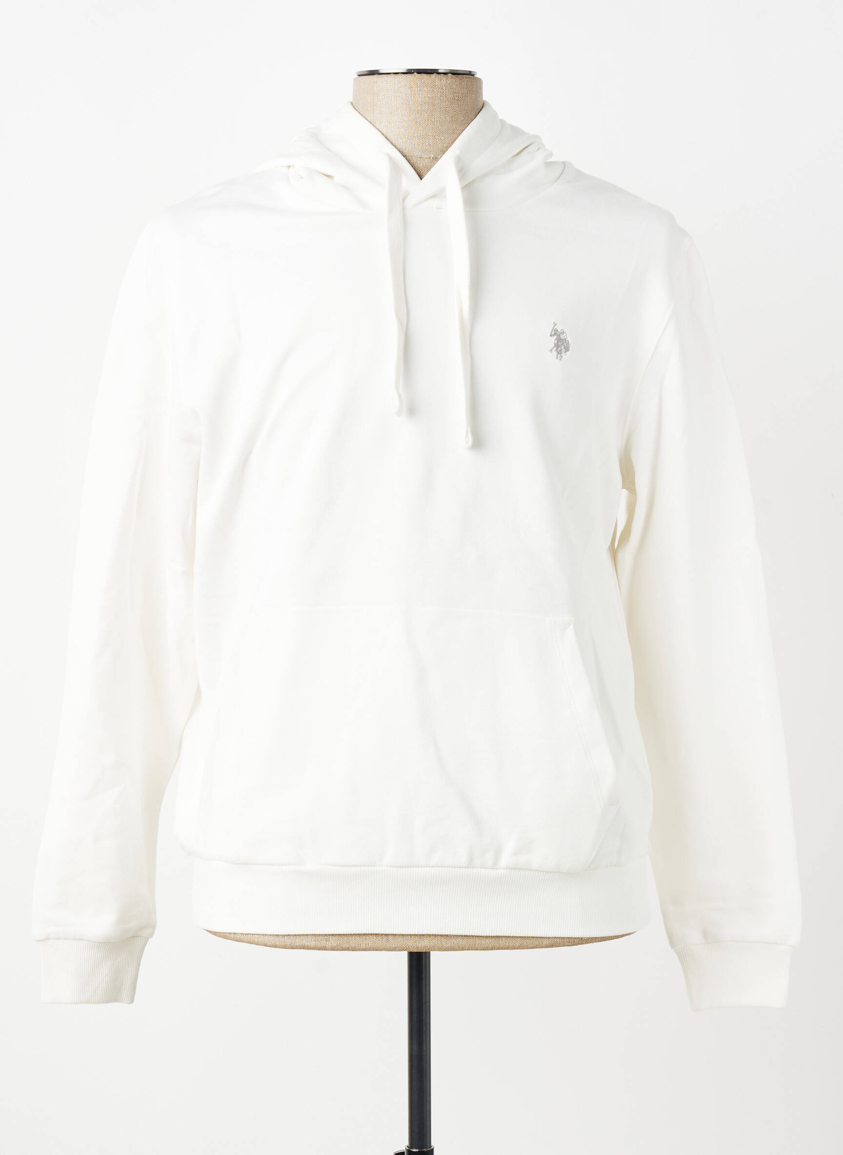 Sweat-shirt à capuche broderie manches longues blanc U.S. POLO ASSN homme