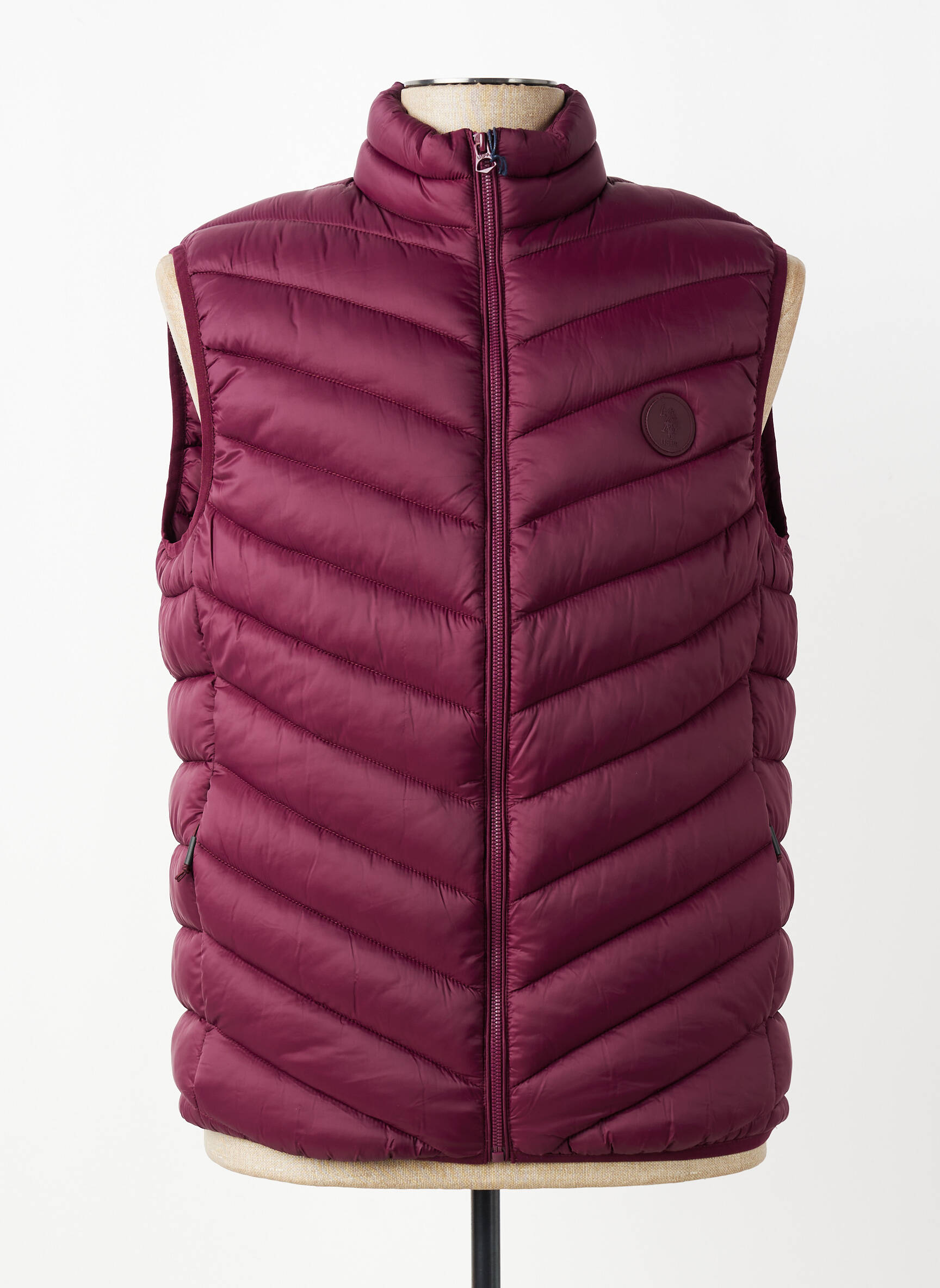 Doudoune fermeture zippée sur le devant sans capuche violet U.S. POLO ASSN homme