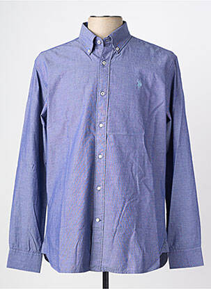Chemise manches longues coupe cintrée bleu U.S. POLO ASSN homme