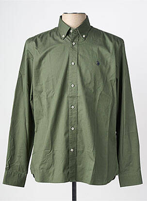 Chemise manches longues coupe cintrée vert U.S. POLO ASSN homme