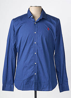 Chemise manches longues coupe cintrée bleu U.S. POLO ASSN homme