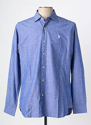 Chemise manches longues coupe cintrée bleu U.S. POLO ASSN homme