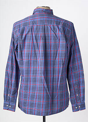 Chemise manches longues imprimé écossais bleu U.S. POLO ASSN homme