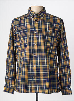 Chemise manches longues imprimé écossais marron U.S. POLO ASSN homme