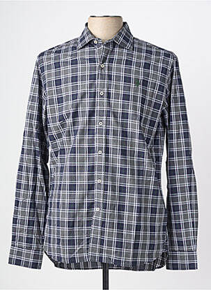 Chemise manches longues imprimé écossais gris U.S. POLO ASSN homme