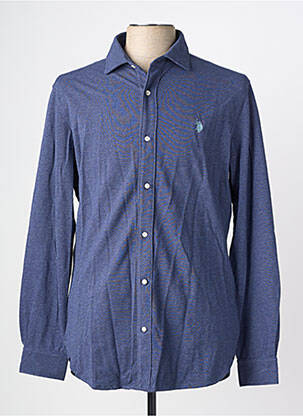 Chemise manches longues coupe cintrée bleu U.S. POLO ASSN homme