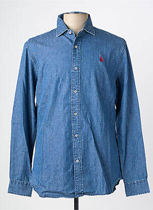 Chemise manches longues coupe cintrée bleu clair U.S. POLO ASSN homme