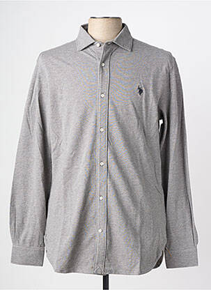 Chemise manches longues coupe cintrée gris U.S. POLO ASSN homme