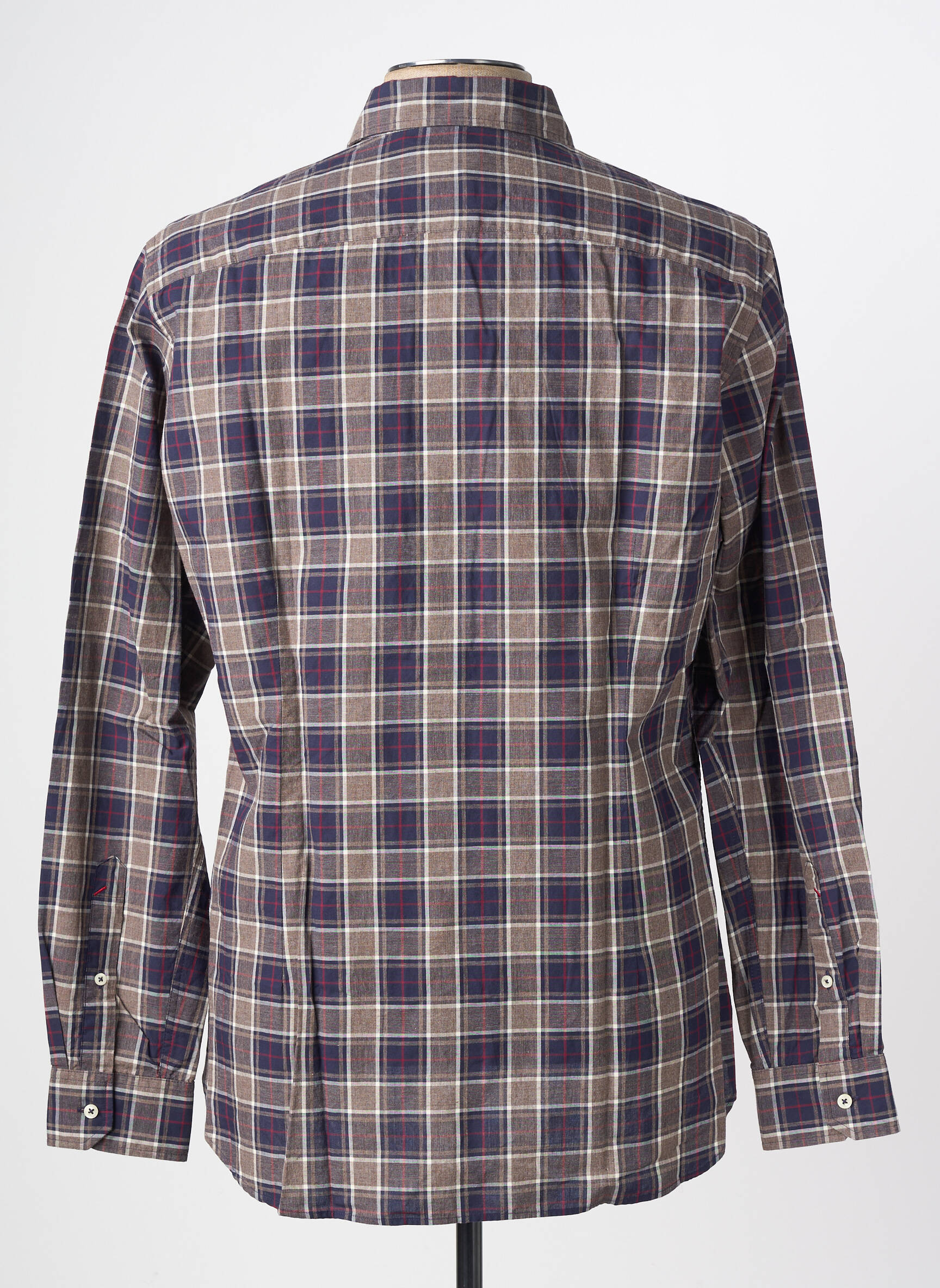 Chemise manches longues imprimé écossais marron U.S. POLO ASSN homme
