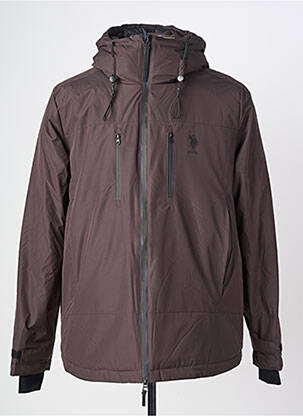 Doudoune poches a capuche marron U.S. POLO ASSN homme
