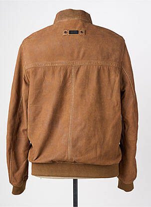 Veste en cuir tissage suedine marron CAMEL ACTIVE homme