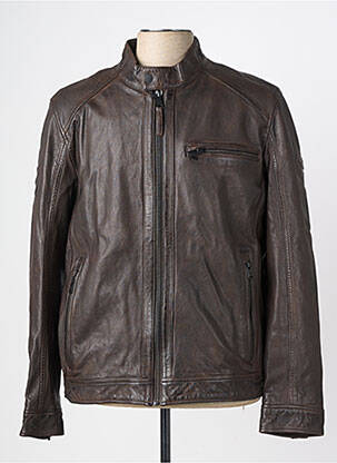 Veste en cuir poches marron CAMEL ACTIVE homme