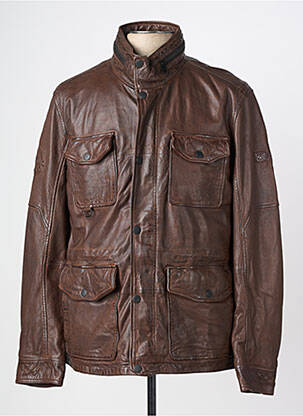 Veste en cuir poches marron CAMEL ACTIVE homme