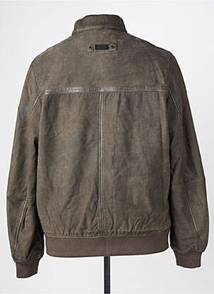 Veste en cuir tissage suedine gris CAMEL ACTIVE homme