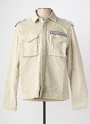 Veste casual fermeture boutonnée sur le devant beige U.S. POLO ASSN homme