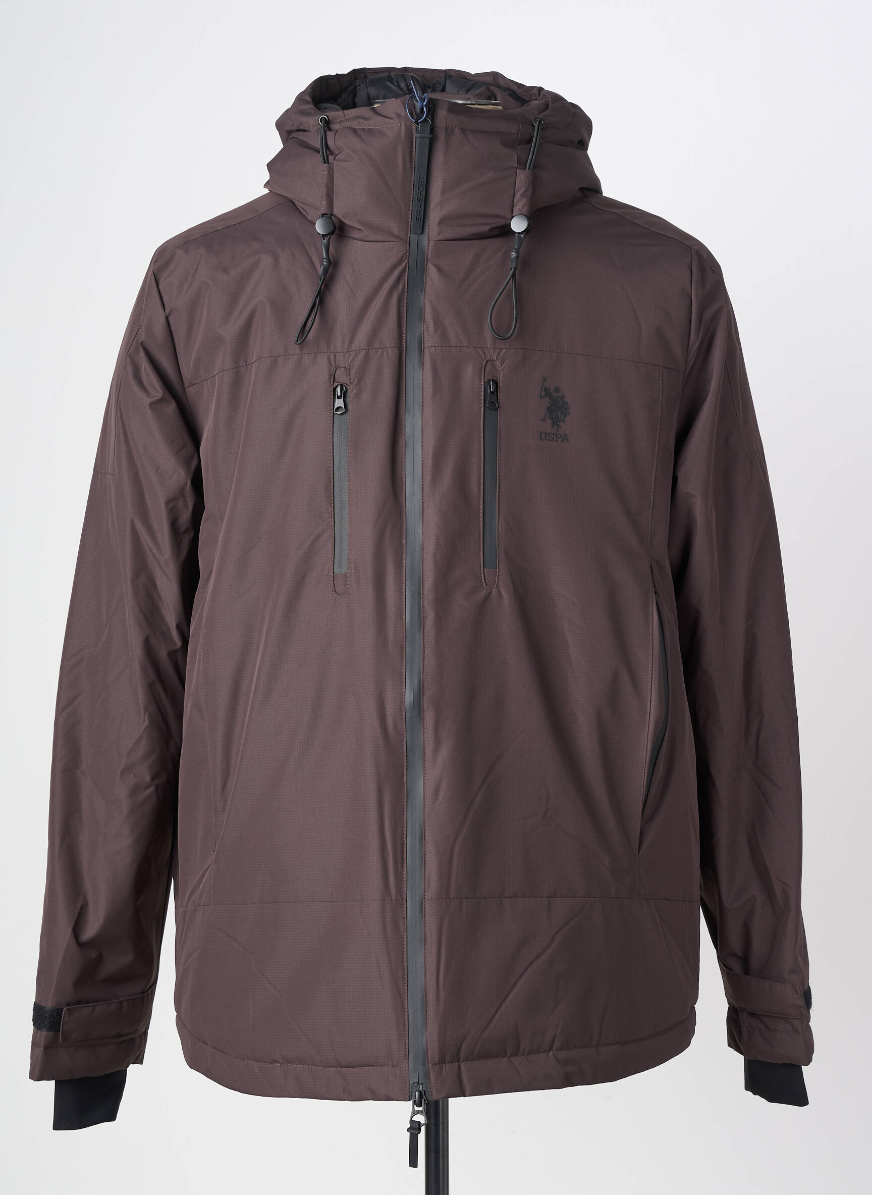 Doudoune poches a capuche marron U.S. POLO ASSN homme