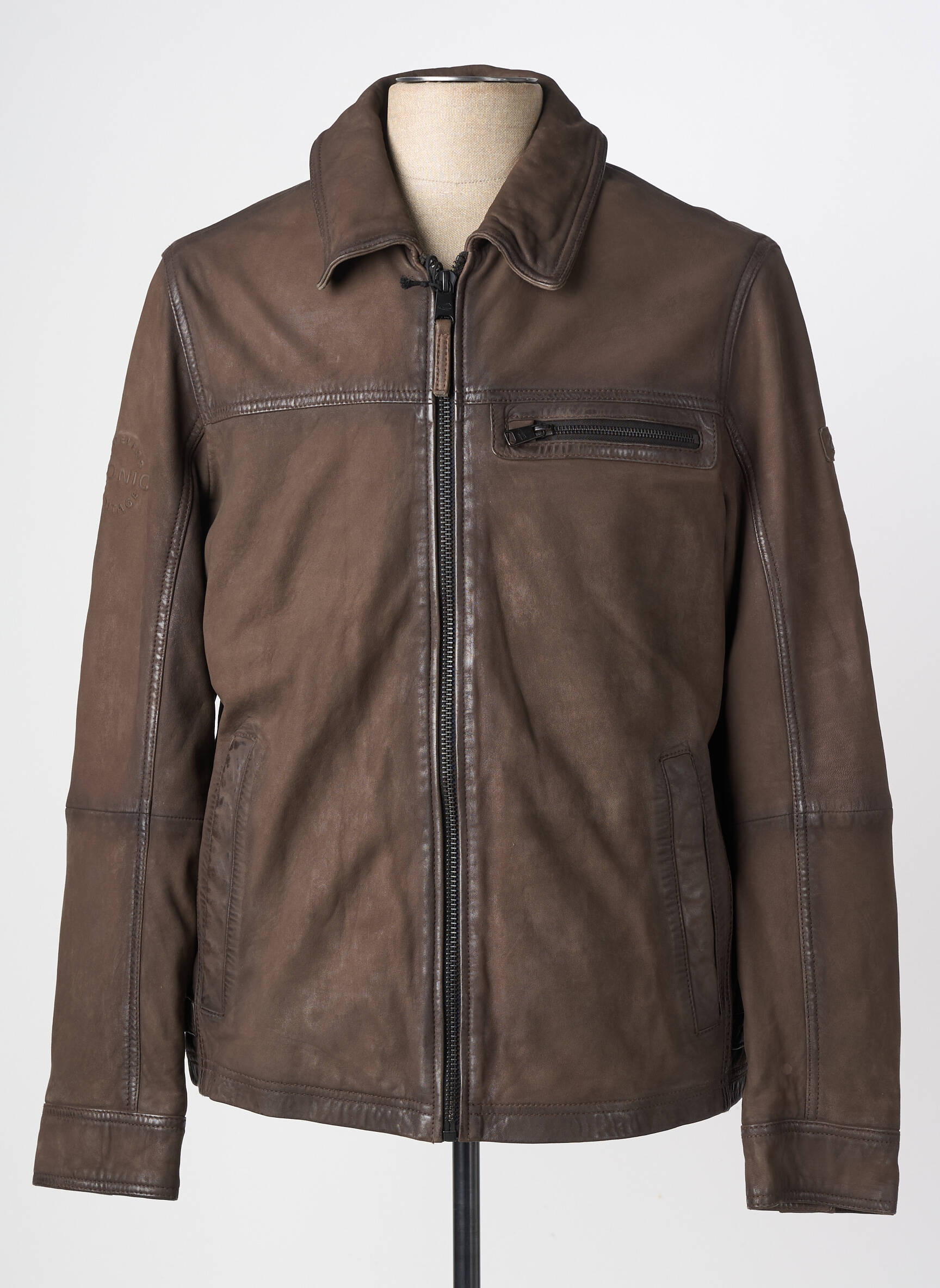 Veste en cuir poches marron CAMEL ACTIVE homme