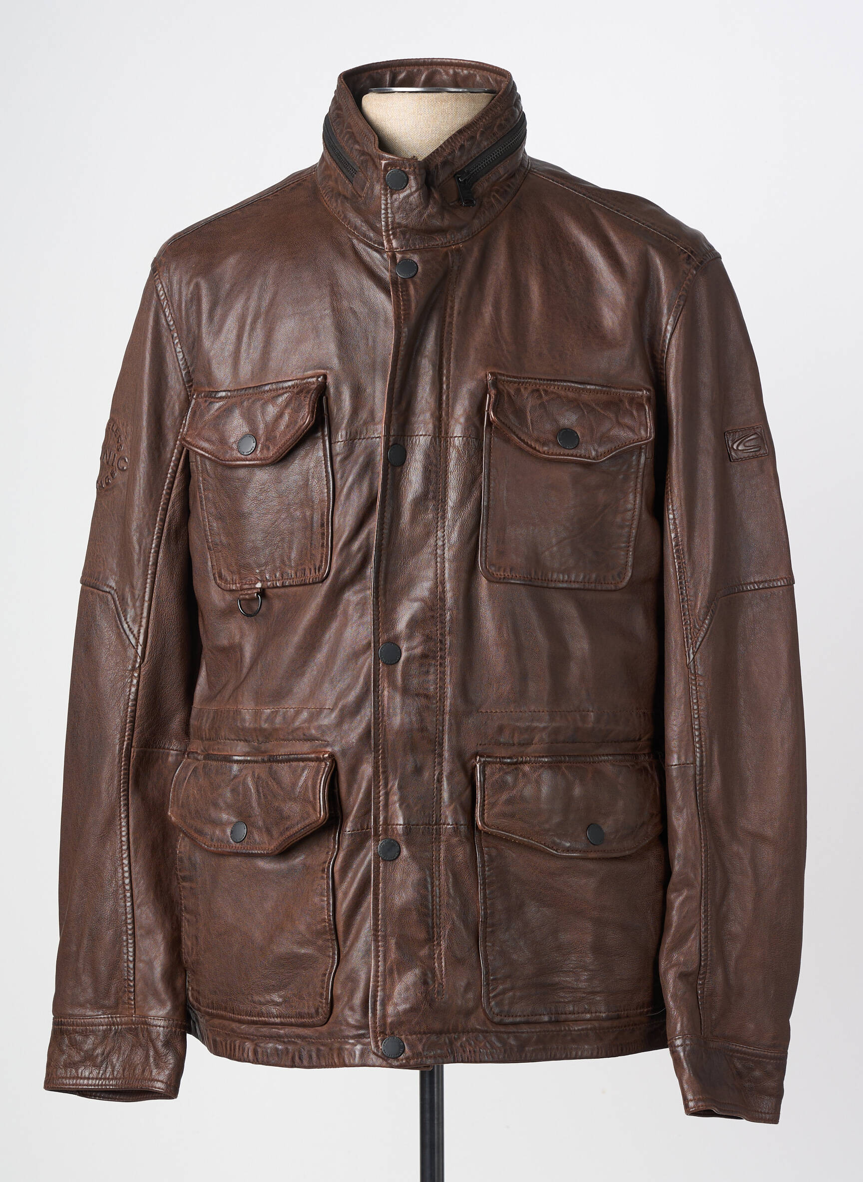 Veste en cuir poches marron CAMEL ACTIVE homme