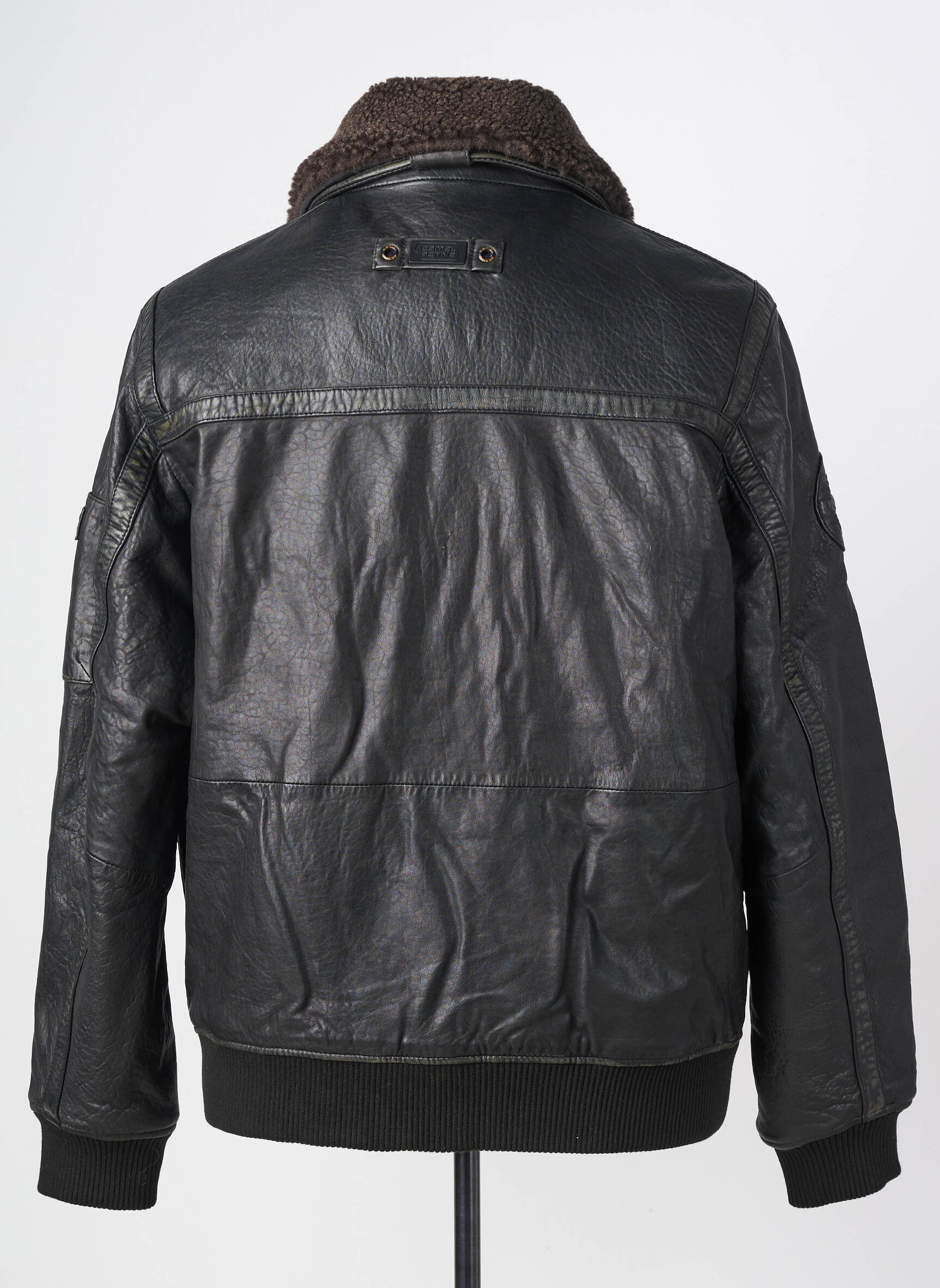 Veste en cuir poches noir CAMEL ACTIVE homme