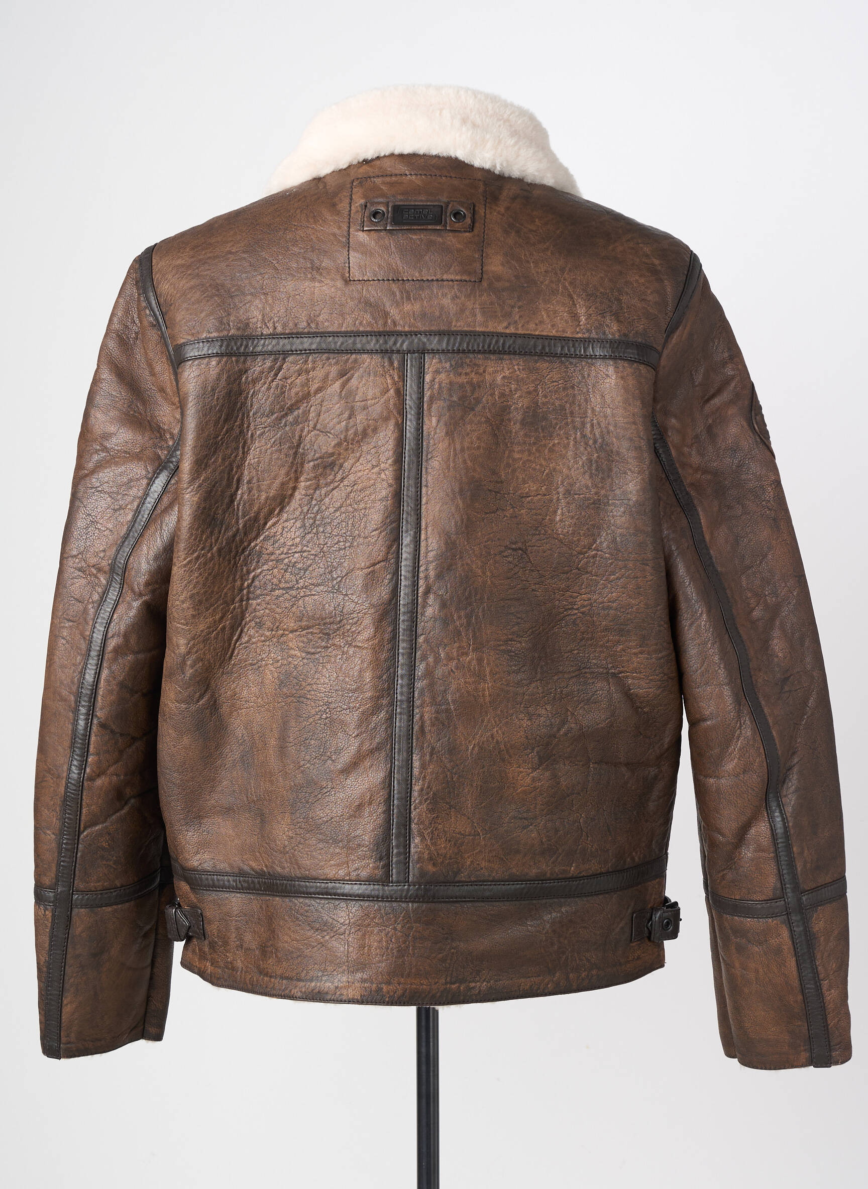 Veste en cuir poches marron CAMEL ACTIVE homme