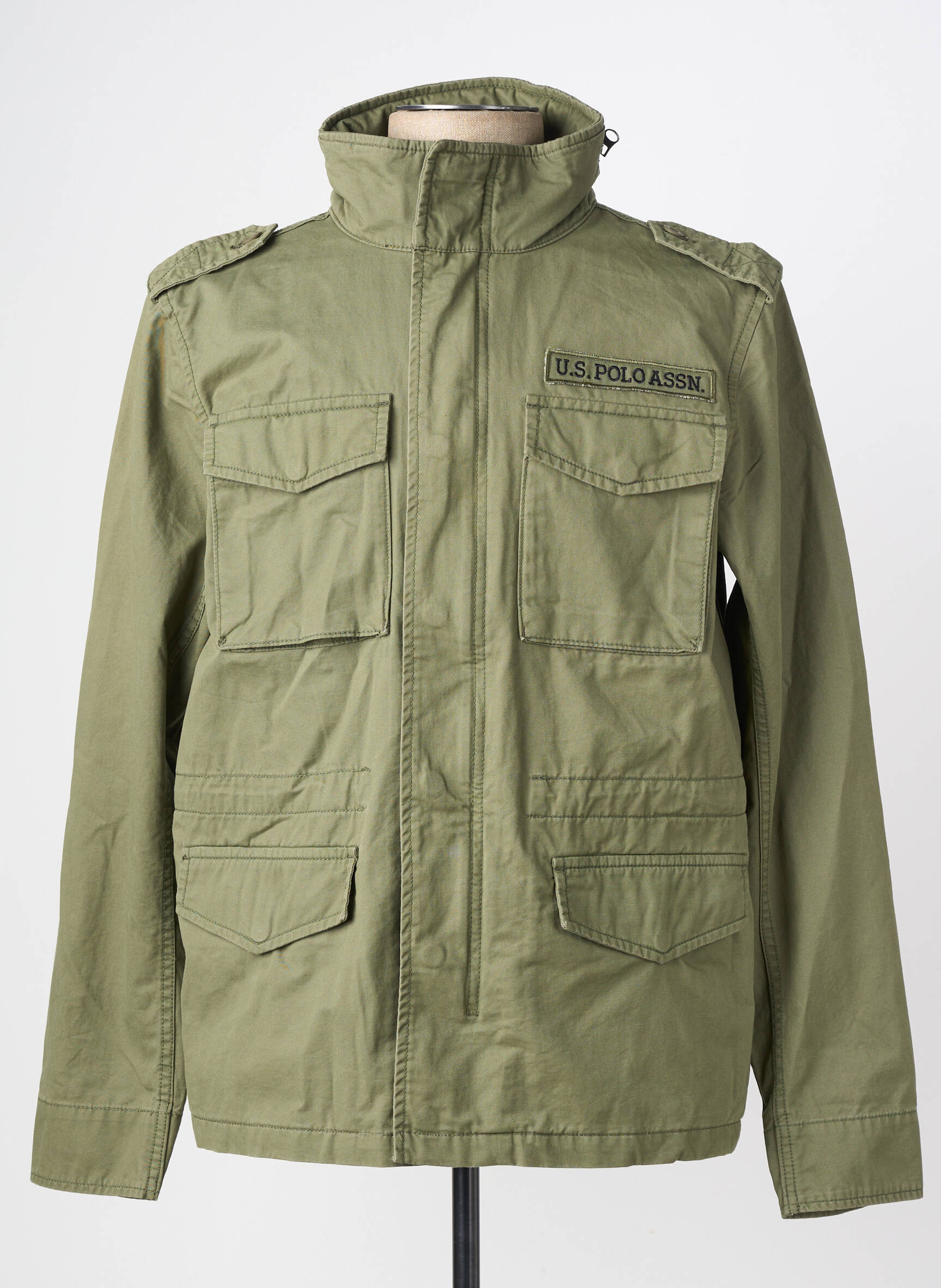 Parka manches longues sans capuche vert U.S. POLO ASSN homme