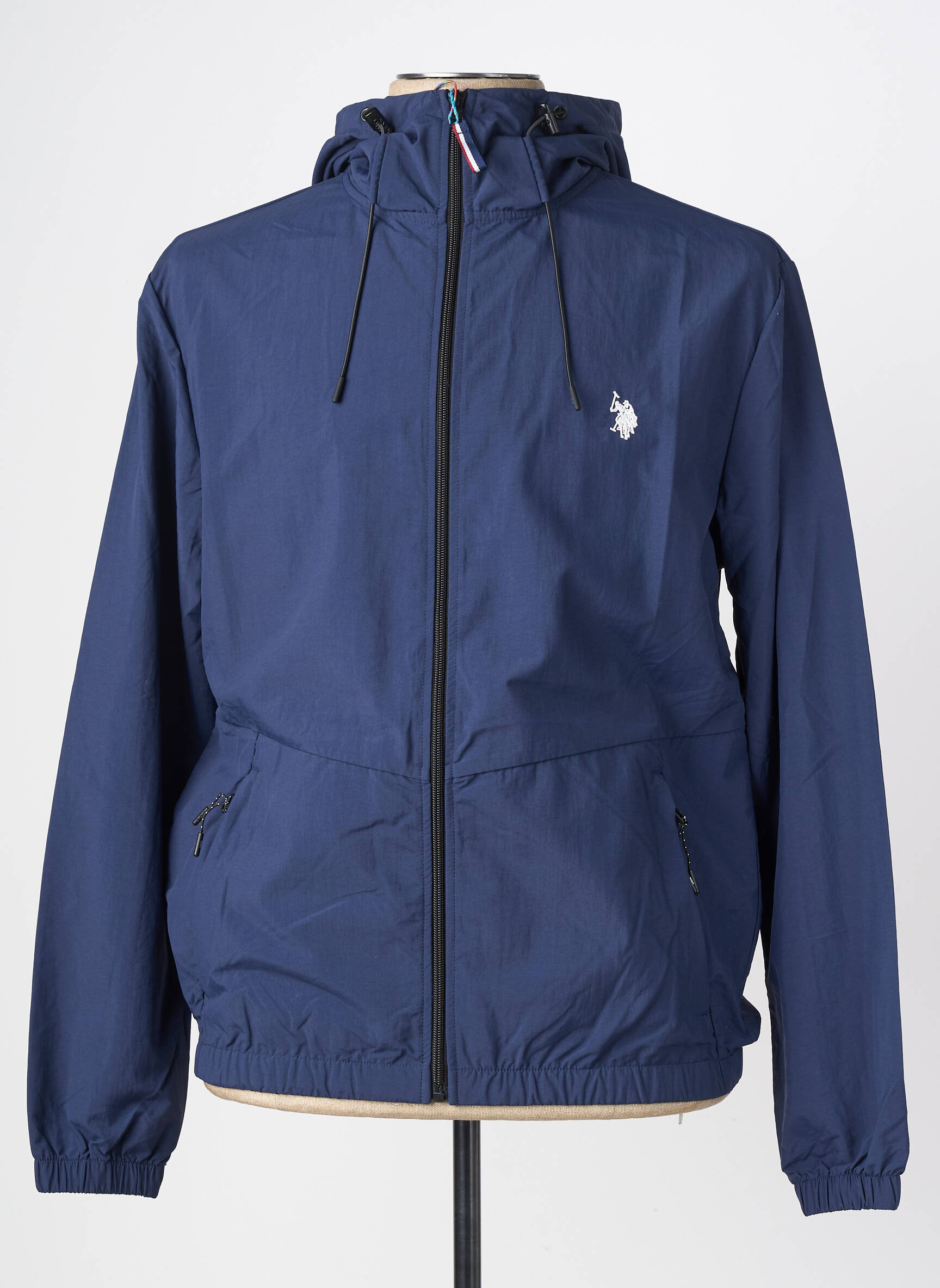 Coupe-vent poches a capuche bleu U.S. POLO ASSN homme
