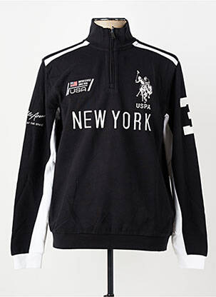 Sweat-shirt stretch manches longues noir U.S. POLO ASSN homme