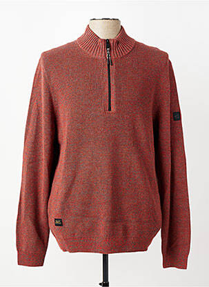 Pull tissage chiné manches longues orange CAMEL ACTIVE homme