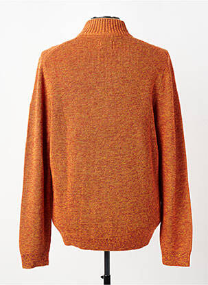 Pull tissage chiné manches longues orange clair CAMEL ACTIVE homme