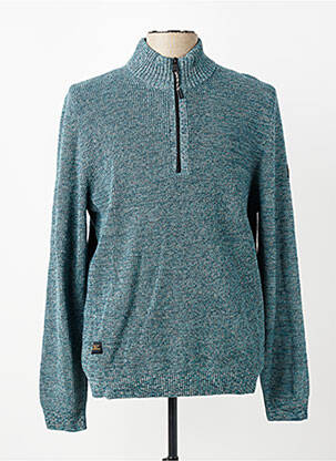 Pull tissage chiné manches longues bleu CAMEL ACTIVE homme