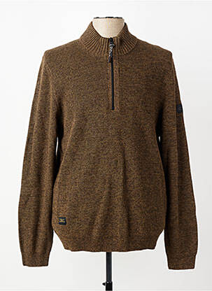 Pull tissage chiné manches longues marron CAMEL ACTIVE homme