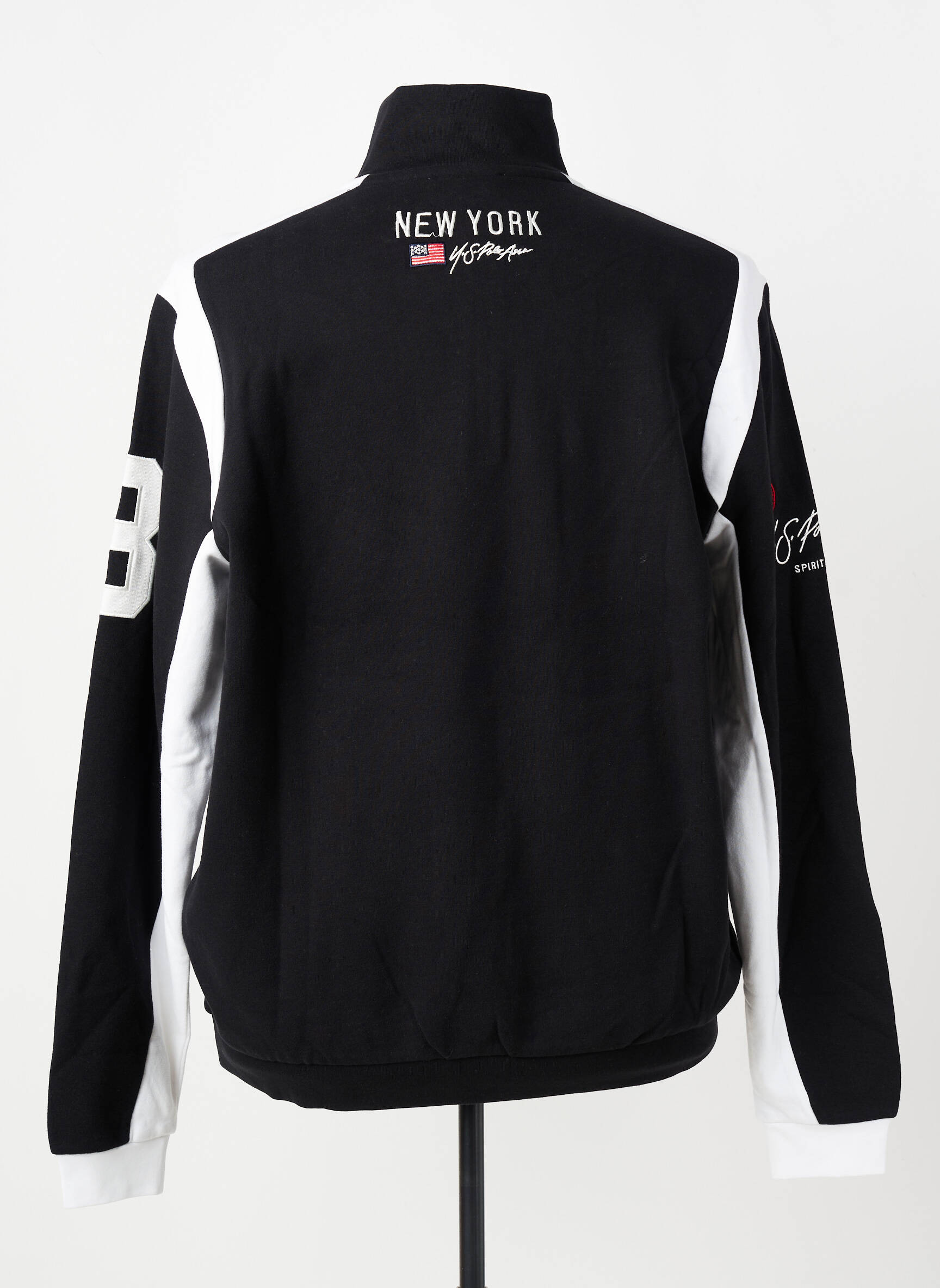 Sweat-shirt stretch manches longues noir U.S. POLO ASSN homme