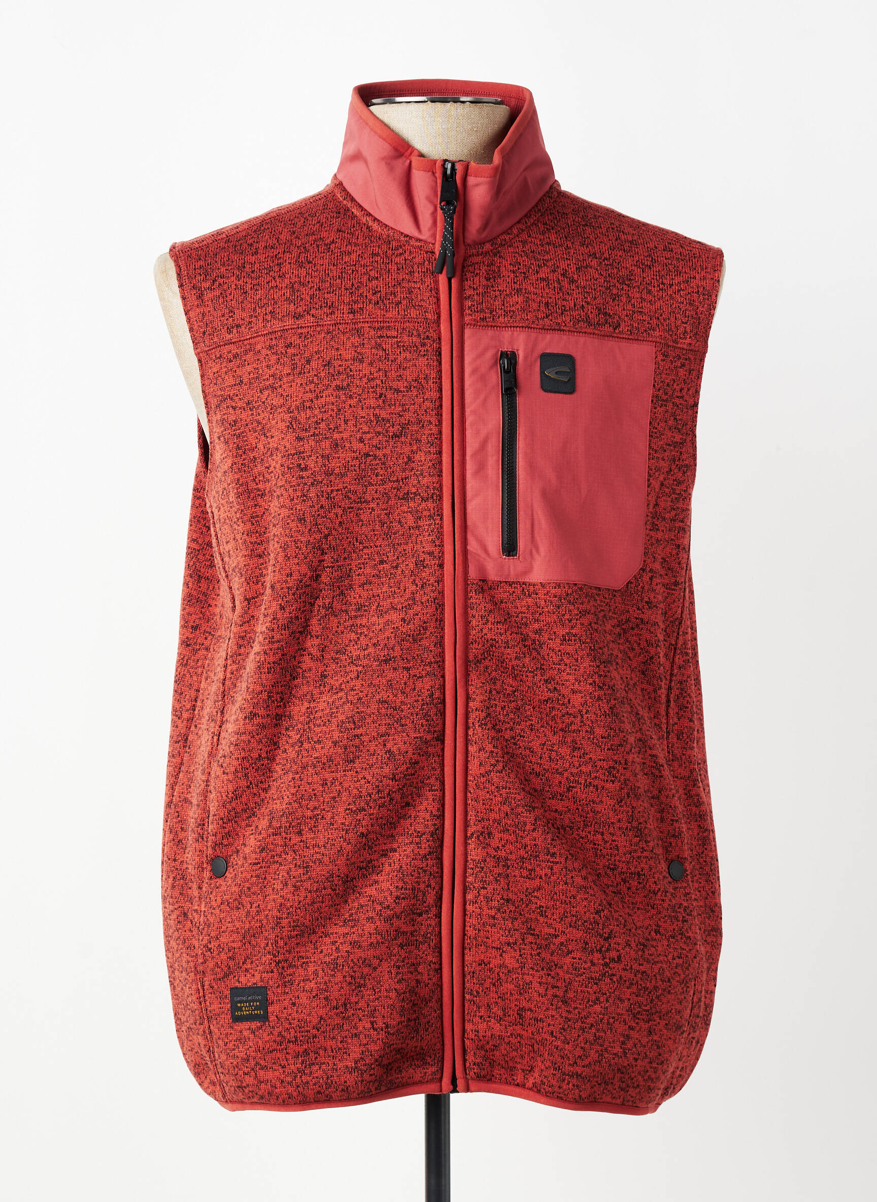 Gilet sans manche tissage chiné orange CAMEL ACTIVE homme