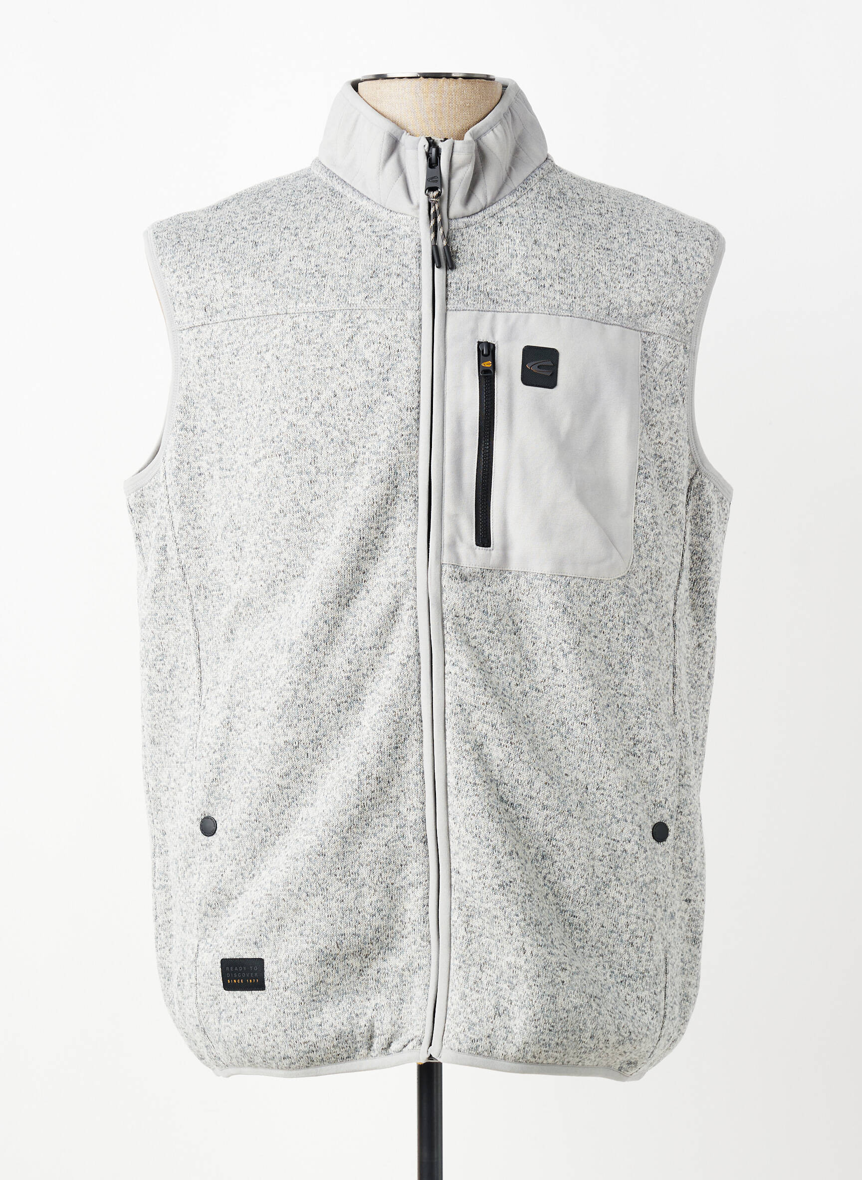 Gilet sans manche tissage chiné gris CAMEL ACTIVE homme