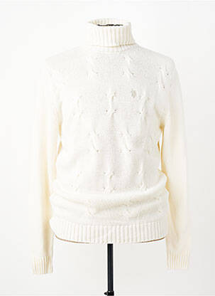 Pull col roulé stretch manches longues beige U.S. POLO ASSN homme