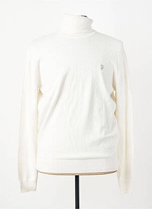 Pull col roulé manches longues manches longues beige U.S. POLO ASSN homme