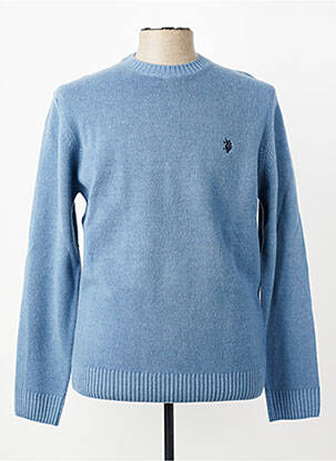Pull stretch manches longues bleu U.S. POLO ASSN homme