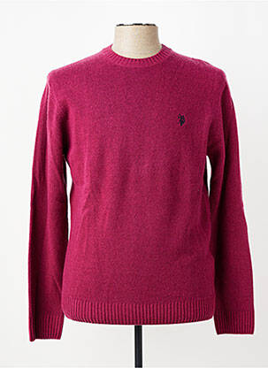 Pull stretch manches longues violet U.S. POLO ASSN homme