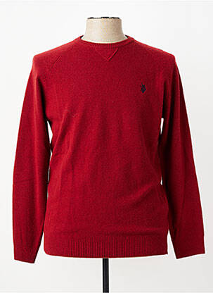 Pull stretch manches longues orange U.S. POLO ASSN homme