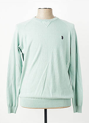 Pull stretch manches longues vert U.S. POLO ASSN homme