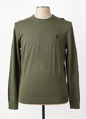 Pull stretch manches longues vert U.S. POLO ASSN homme