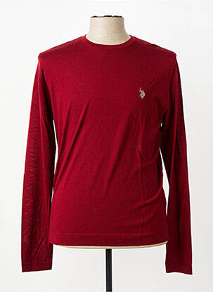Pull stretch manches longues rouge U.S. POLO ASSN homme