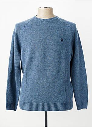 Pull stretch manches longues bleu U.S. POLO ASSN homme