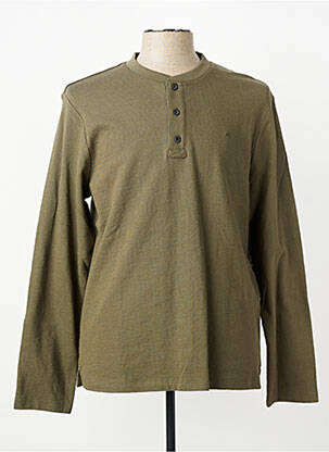 T-shirt col tunisien manches longues vert CAMEL ACTIVE homme